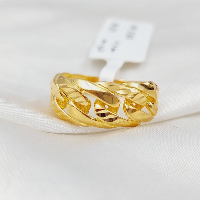 21K Classic Ring Made of 21K Yellow Gold by Saeed Jewelry-25644