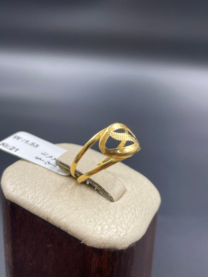 21K Classic Ring Made of 21K Yellow Gold by Saeed Jewelry-21158