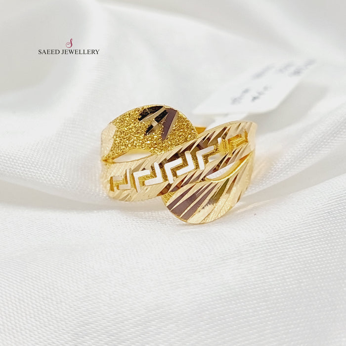 21K Classic Ring Made of 21K Yellow Gold by Saeed Jewelry-27304