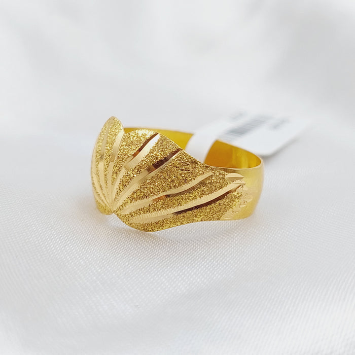 21K Classic Ring Made of 21K Yellow Gold by Saeed Jewelry-21377