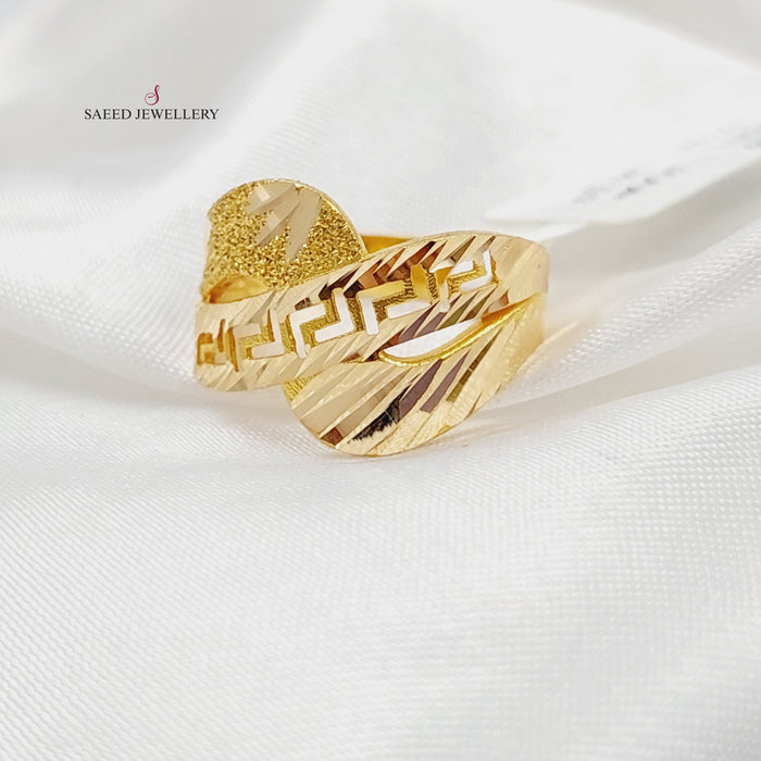 21K Classic Ring Made of 21K Yellow Gold by Saeed Jewelry-27304