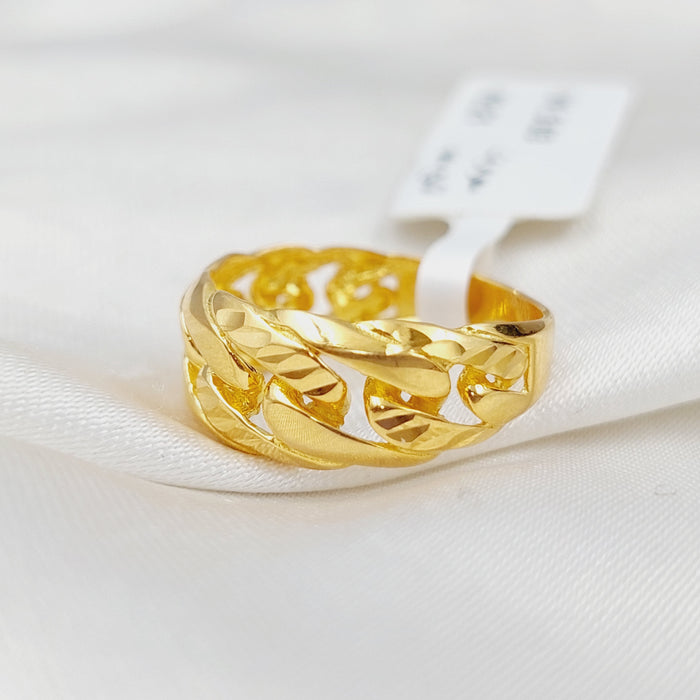 21K Classic Ring Made of 21K Yellow Gold by Saeed Jewelry-25644