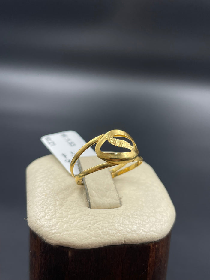 21K Classic Ring Made of 21K Yellow Gold by Saeed Jewelry-21158