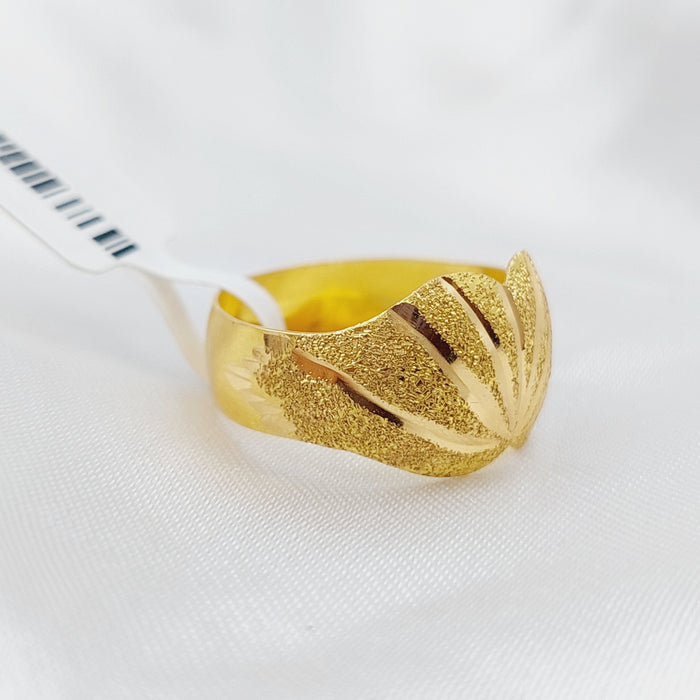 21K Classic Ring Made of 21K Yellow Gold by Saeed Jewelry-21377