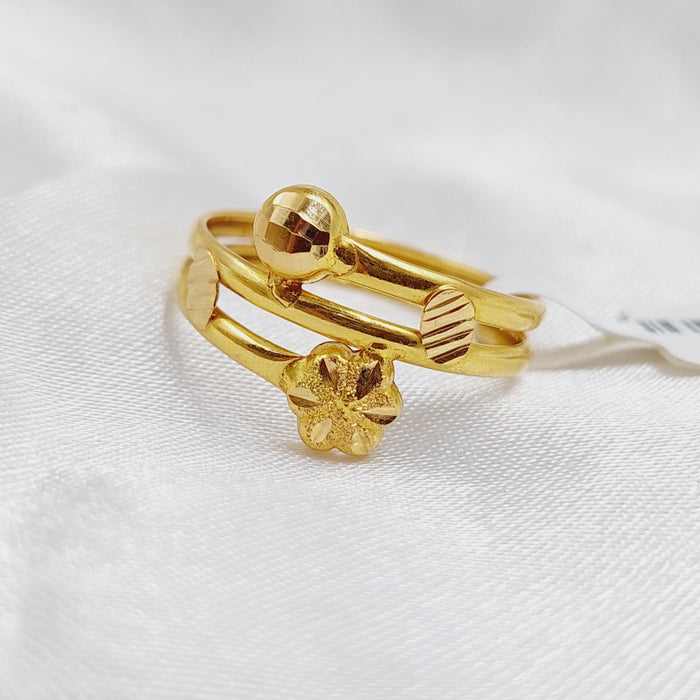 21K Classic Ring Made of 21K Yellow Gold by Saeed Jewelry-21292