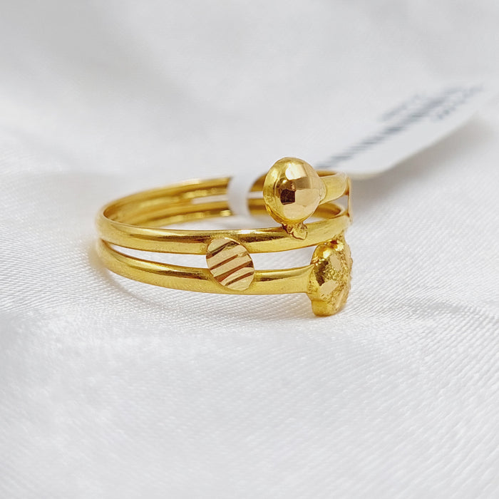 21K Classic Ring Made of 21K Yellow Gold by Saeed Jewelry-21292