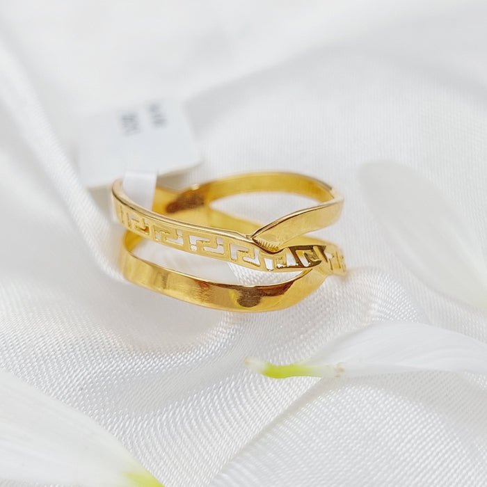 21K Classic Ring Made of 21K Yellow Gold by Saeed Jewelry-26213