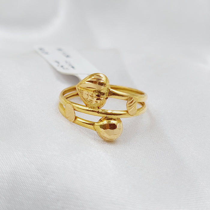 21K Classic Ring Made of 21K Yellow Gold by Saeed Jewelry-21292