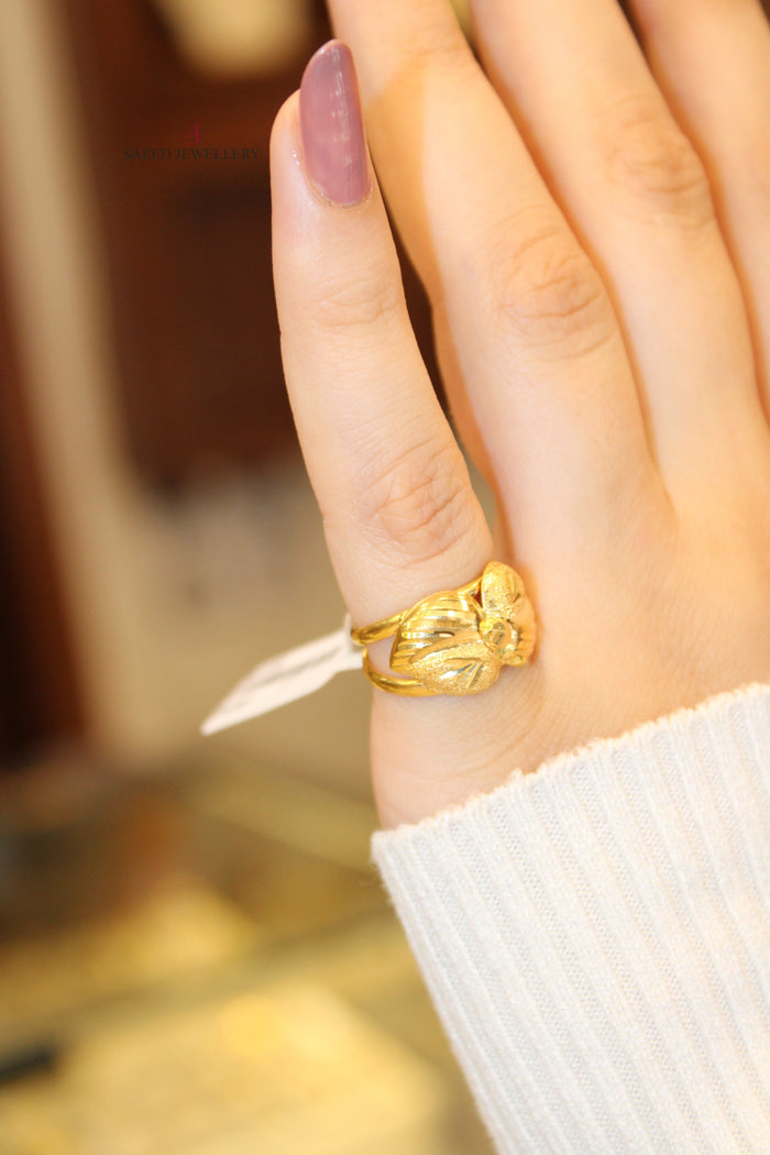 21K Classic Ring Made of 21K Yellow Gold by Saeed Jewelry-20707