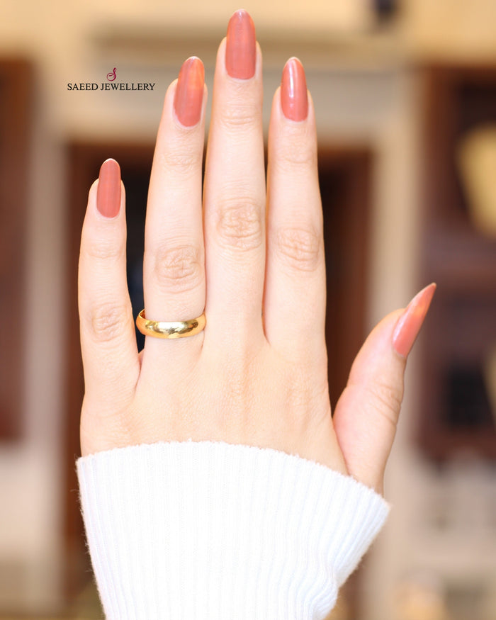 21K Classic Wedding Ring Made of 21K Yellow Gold by Saeed Jewelry-22172