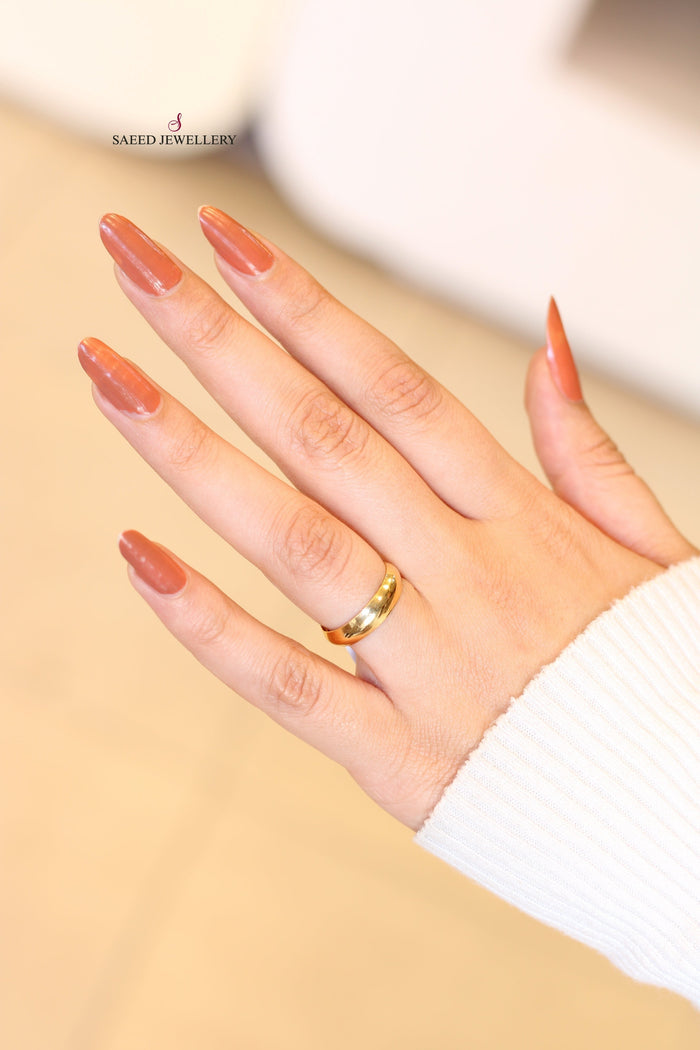 21K Classic Wedding Ring Made of 21K Yellow Gold by Saeed Jewelry-22168