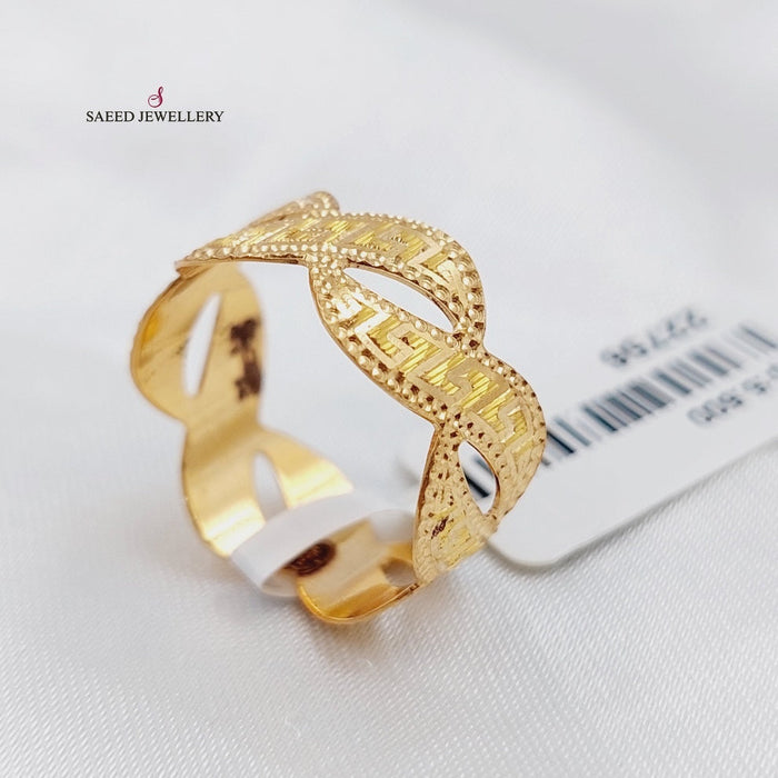 21K CNC Wedding Ring Made of 21K Yellow Gold by Saeed Jewelry-24995