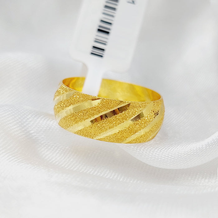 18K CNC Wedding Ring Made of 18K Yellow Gold by Saeed Jewelry-27079
