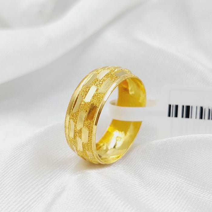 18K CNC Wedding Ring Made of 18K Yellow Gold by Saeed Jewelry-27073
