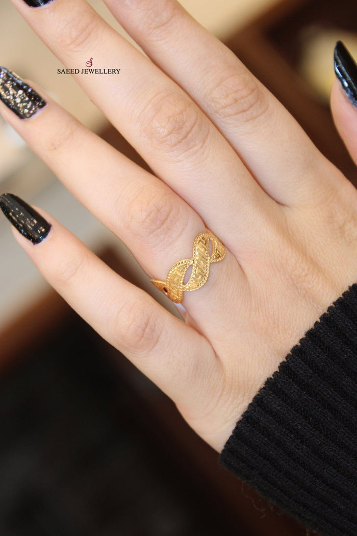 21K CNC Wedding Ring Made of 21K Yellow Gold by Saeed Jewelry-24995
