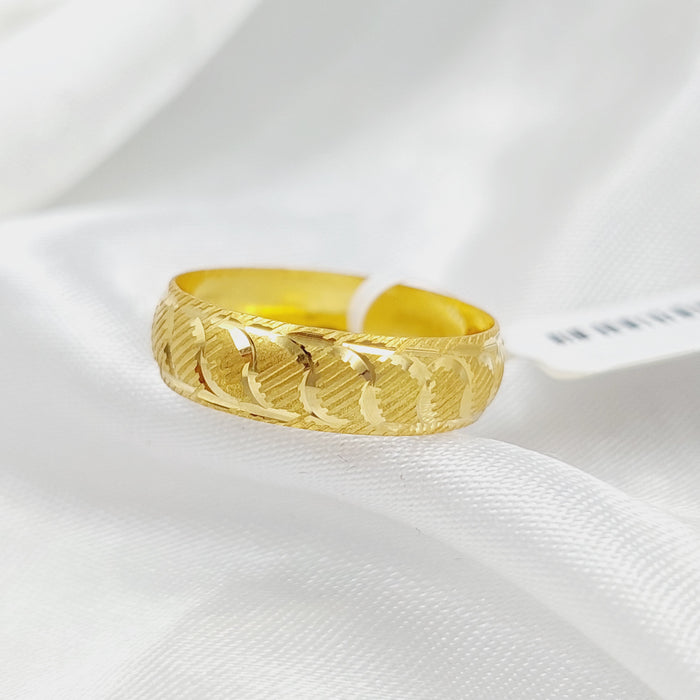 18K CNC Wedding Ring Made of 18K Yellow Gold by Saeed Jewelry-27069