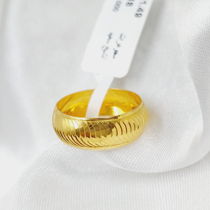 18K CNC Wedding Ring Made of 18K Yellow Gold by Saeed Jewelry-27082