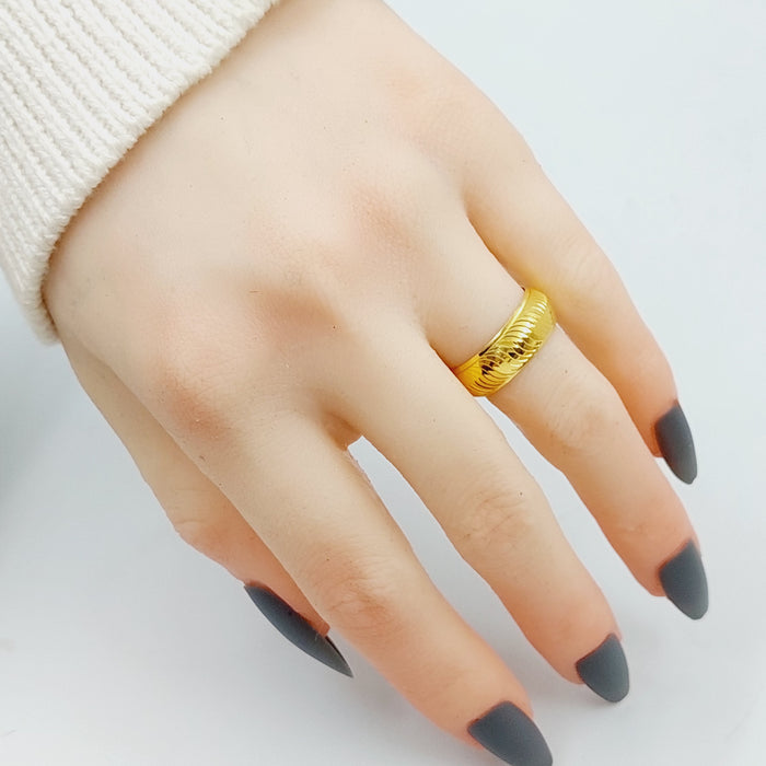 18K CNC Wedding Ring Made of 18K Yellow Gold by Saeed Jewelry-27082