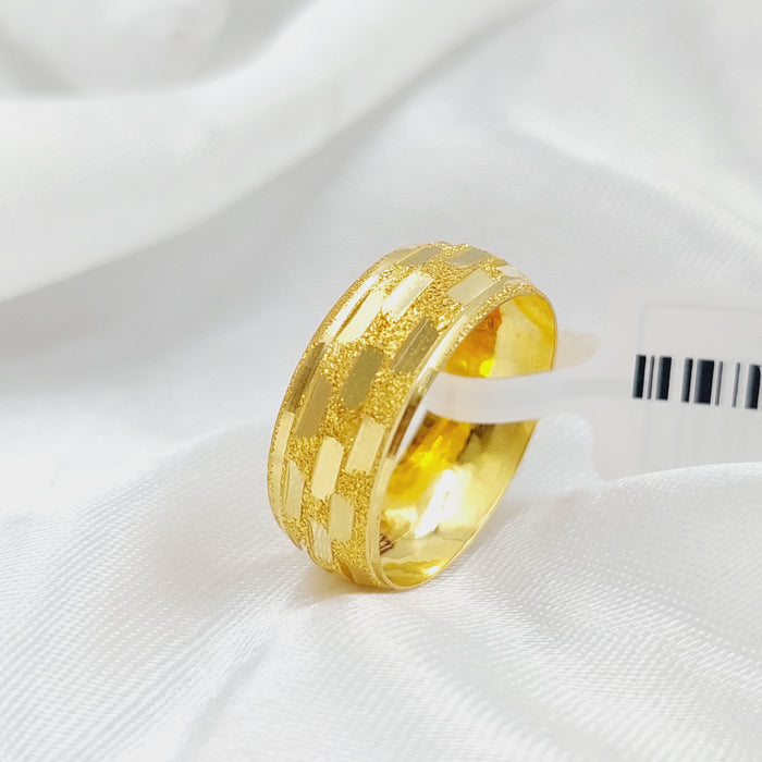 18K CNC Wedding Ring Made of 18K Yellow Gold by Saeed Jewelry-27073