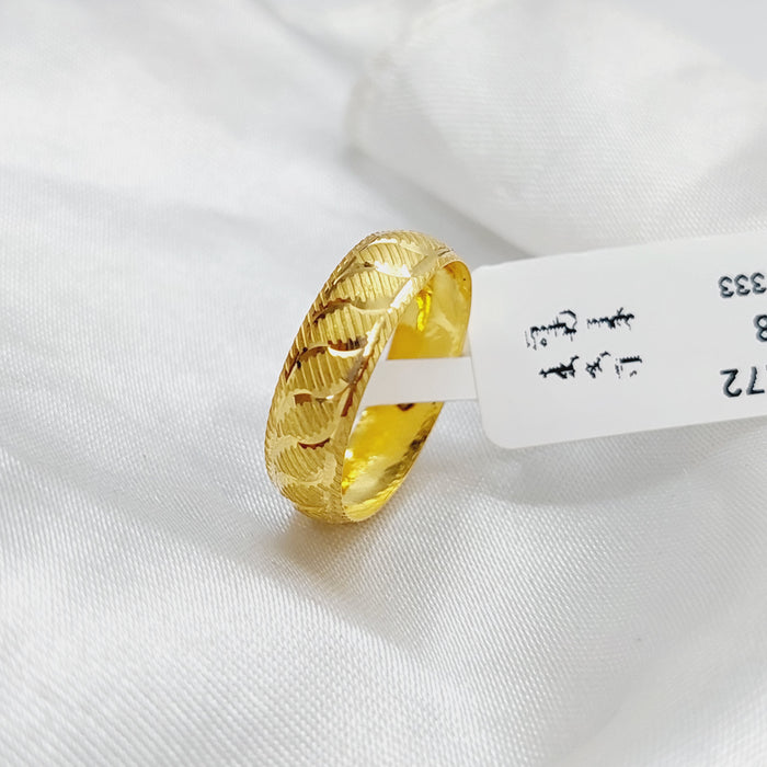 18K CNC Wedding Ring Made of 18K Yellow Gold by Saeed Jewelry-27069