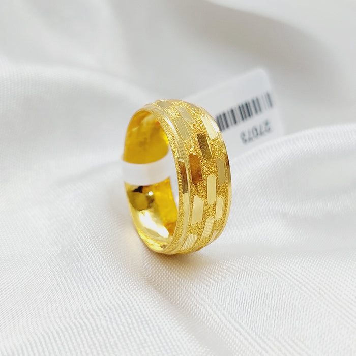 18K CNC Wedding Ring Made of 18K Yellow Gold by Saeed Jewelry-27073