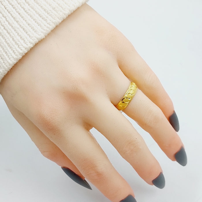 18K CNC Wedding Ring Made of 18K Yellow Gold by Saeed Jewelry-27069