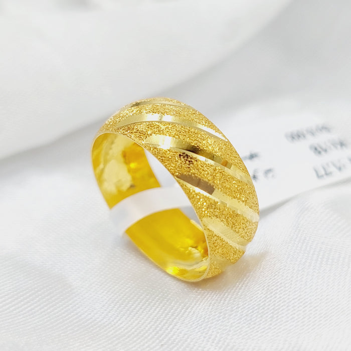 18K CNC Wedding Ring Made of 18K Yellow Gold by Saeed Jewelry-27079