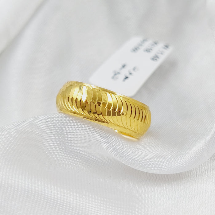 18K CNC Wedding Ring Made of 18K Yellow Gold by Saeed Jewelry-27082