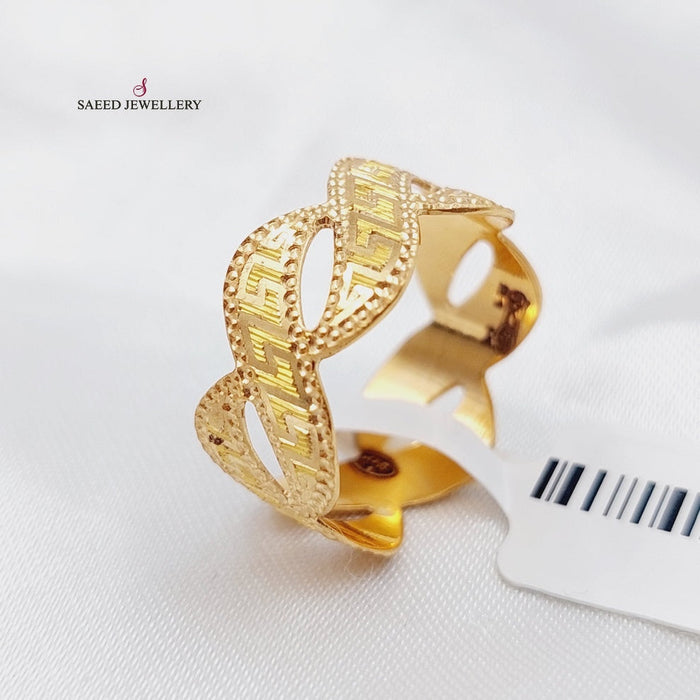 21K CNC Wedding Ring Made of 21K Yellow Gold by Saeed Jewelry-24995