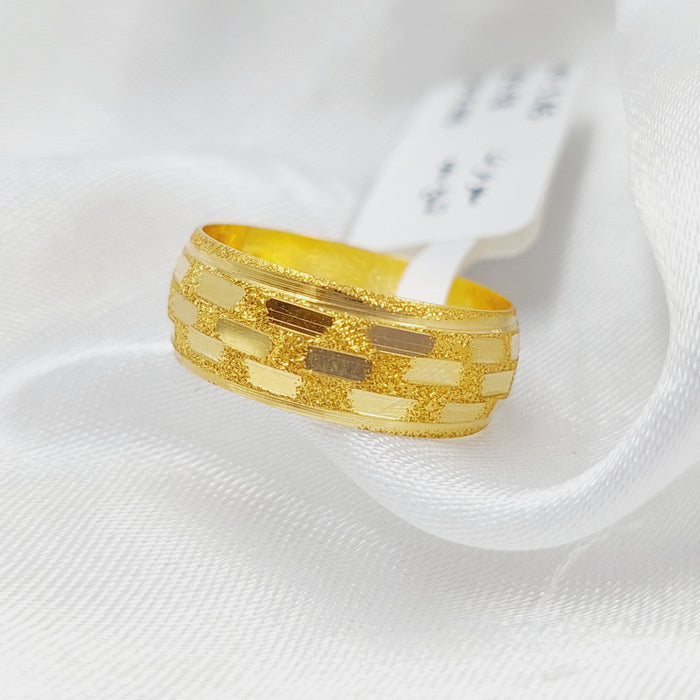 18K CNC Wedding Ring Made of 18K Yellow Gold by Saeed Jewelry-27073
