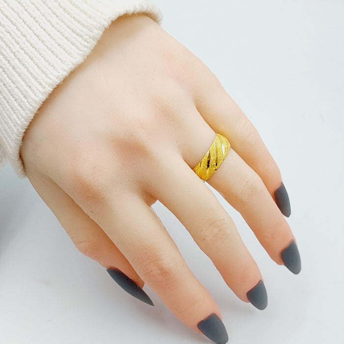 18K CNC Wedding Ring Made of 18K Yellow Gold by Saeed Jewelry-27079