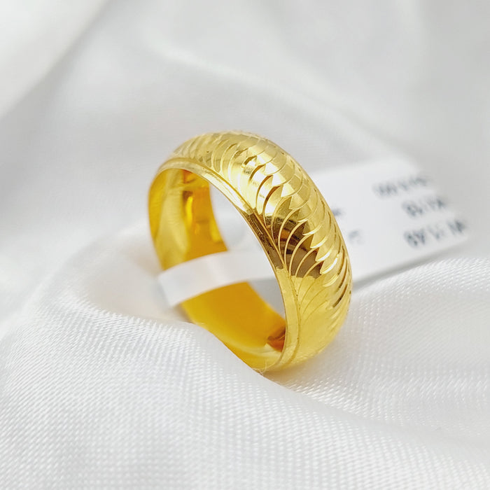 18K CNC Wedding Ring Made of 18K Yellow Gold by Saeed Jewelry-27082