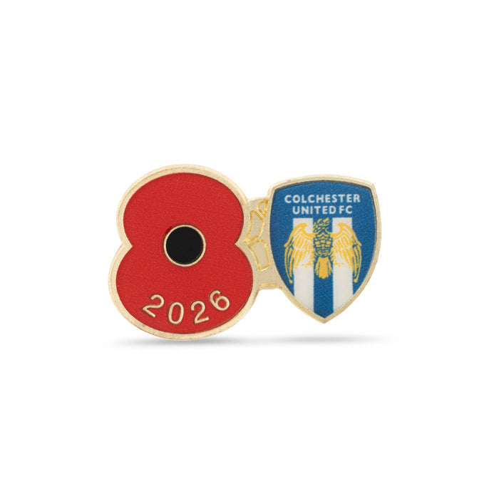 Colchester United Poppy Football Pin 2026