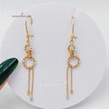 21K Colored Turkish Earrings Made of 18K Yellow Gold by Saeed Jewelry-26443