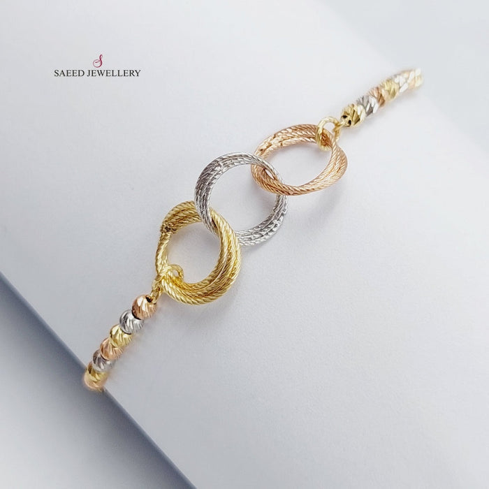 18K Colorful Bracelet Made of 18K Yellow Gold by Saeed Jewelry-25114