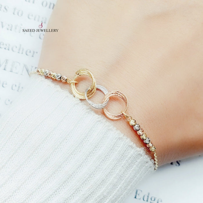 18K Colorful Bracelet Made of 18K Yellow Gold by Saeed Jewelry-25114
