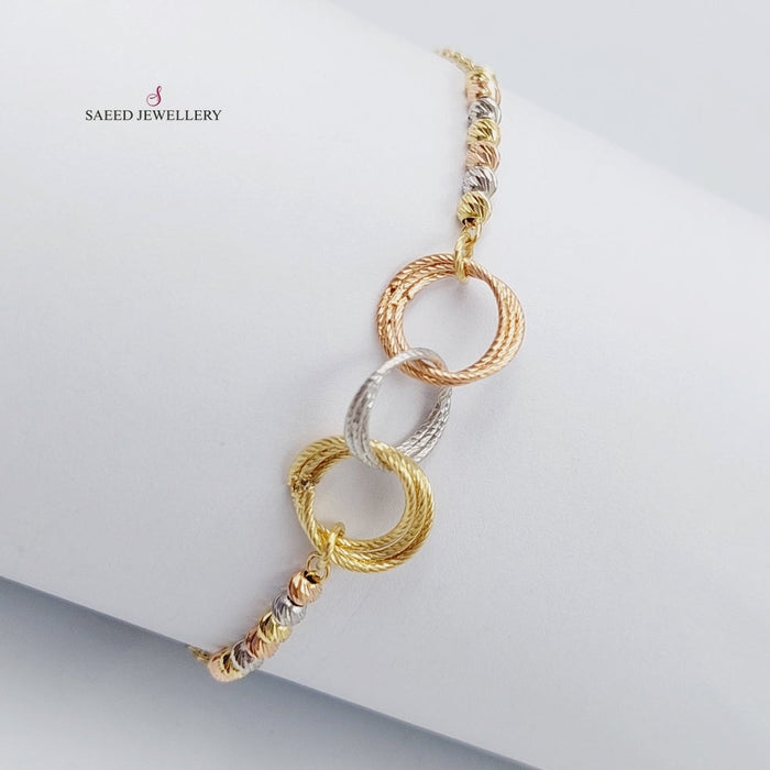 18K Colorful Bracelet Made of 18K Yellow Gold by Saeed Jewelry-25114
