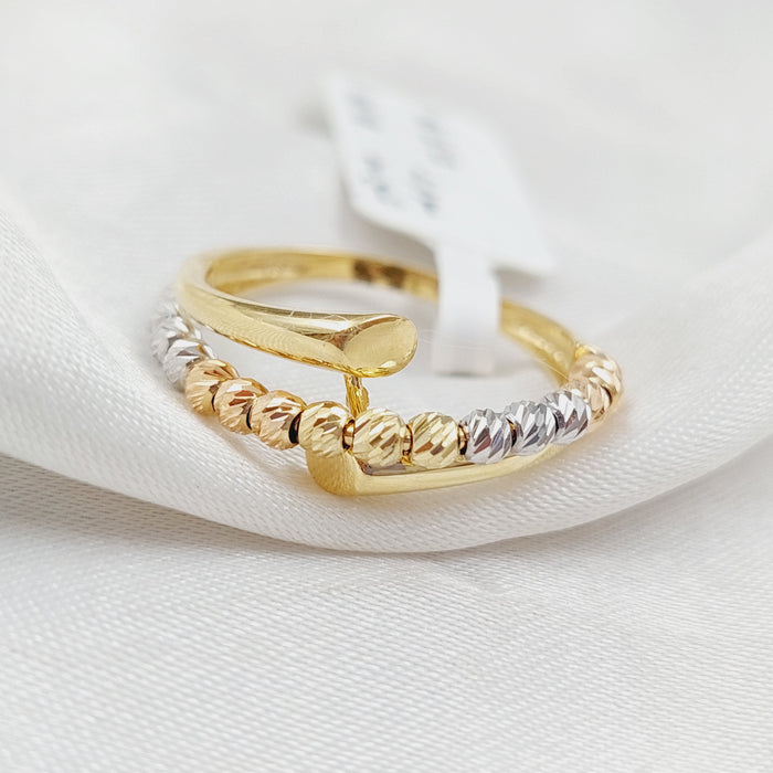 18K Colorful Turkish Ring Made of 18K Yellow Gold by Saeed Jewelry-25434