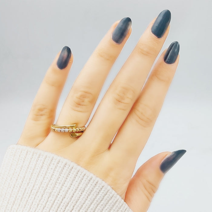 18K Colorful Turkish Ring Made of 18K Yellow Gold by Saeed Jewelry-25434