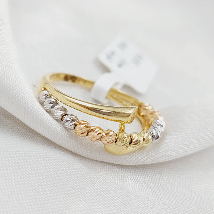 18K Colorful Turkish Ring Made of 18K Yellow Gold by Saeed Jewelry-25434
