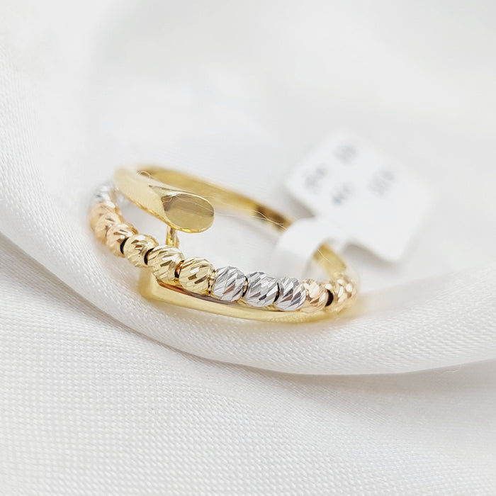 18K Colorful Turkish Ring Made of 18K Yellow Gold by Saeed Jewelry-25434