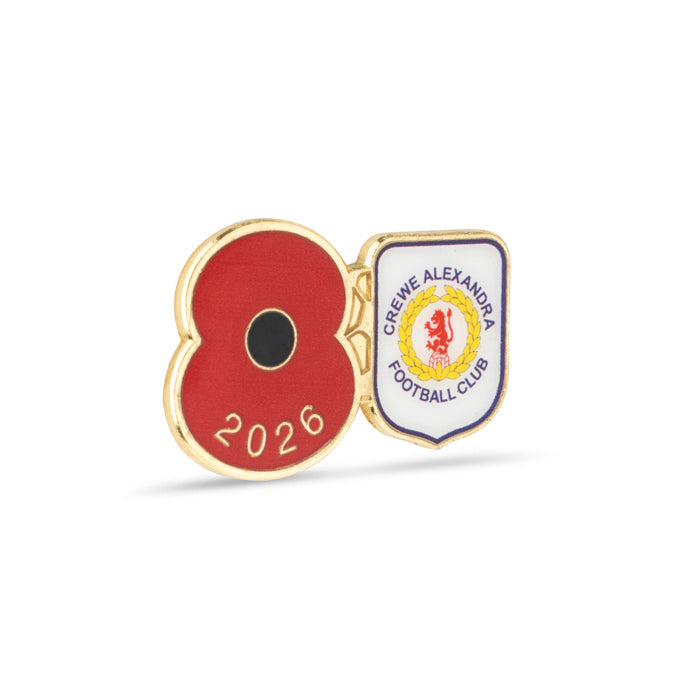 Crewe Alexandra Poppy Football Pin 2026