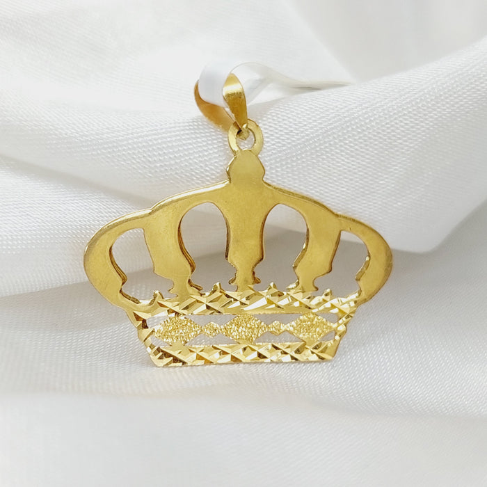 Crown Pendant Made Of 18K Yellow Gold by Saeed Jewelry-27554