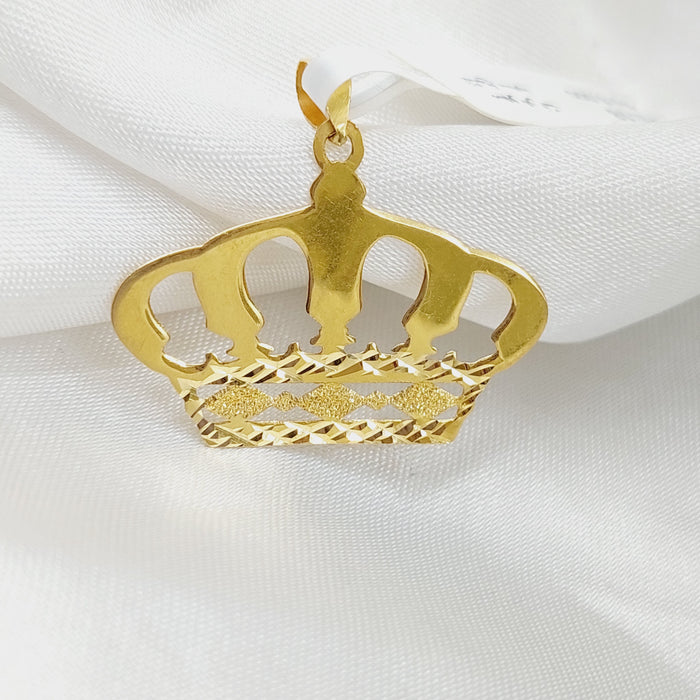 Crown Pendant Made Of 18K Yellow Gold by Saeed Jewelry-27554