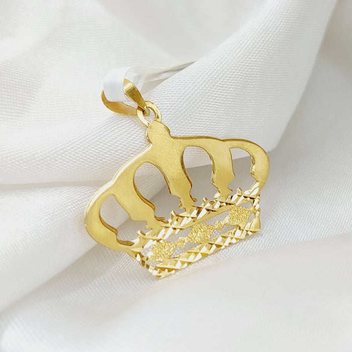 Crown Pendant Made Of 18K Yellow Gold by Saeed Jewelry-27554