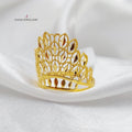 21K Crown Ring Made of 21K Yellow Gold by Saeed Jewelry-26749