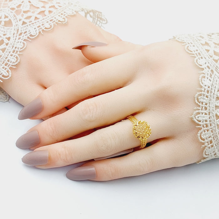 Crown Ring  Made Of 21K Yellow Gold by Saeed Jewelry-30061