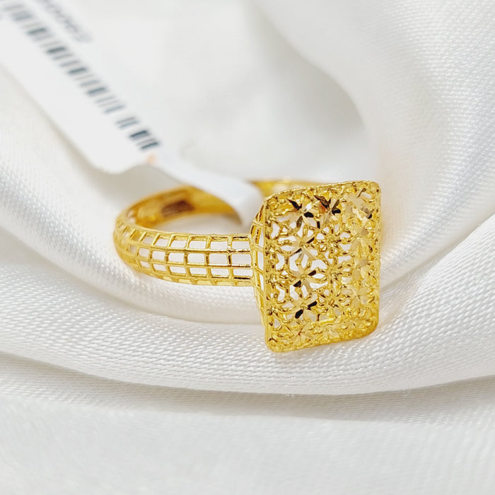 Crown Ring  Made Of 21K Yellow Gold by Saeed Jewelry-30062