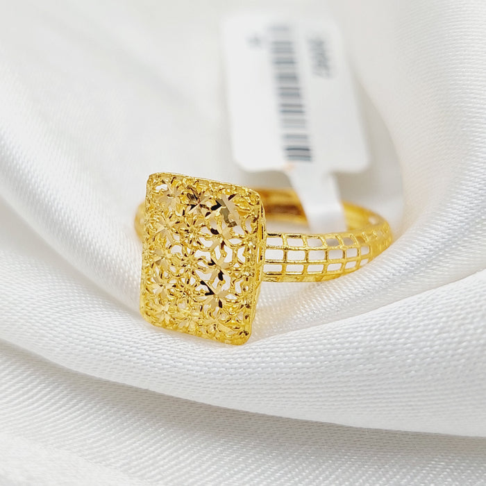Crown Ring  Made Of 21K Yellow Gold by Saeed Jewelry-30062