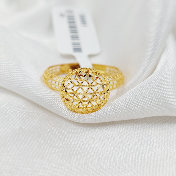 Crown Ring  Made Of 21K Yellow Gold by Saeed Jewelry-30061